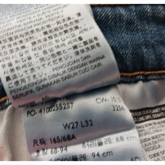 Levi's Jean's 501 27 x 30 Size 4 - 6 US Blue Zip Fly Skinny Stretch - Picture 7 of 8